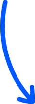 Blue arrow pointing down on black background.
