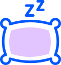 An animated television set featuring a slumbering individual
