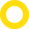 Yellow circle symbol logo.